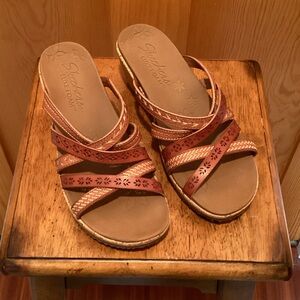 (New) Skechers Luxe Foam Wedge Sandals